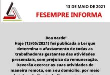 INFORMATIVO SOBRE AFASTAMENTO DE TRABALHADORAS GESTANTES