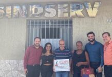DIRETORIA DA FESEMPRE VISITA SINDSERV ITAUNA